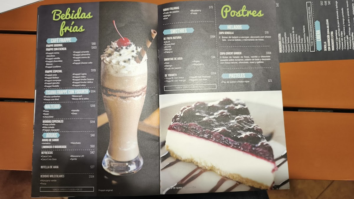 Covent Garden Cafe & Crepas Menu - Image 1